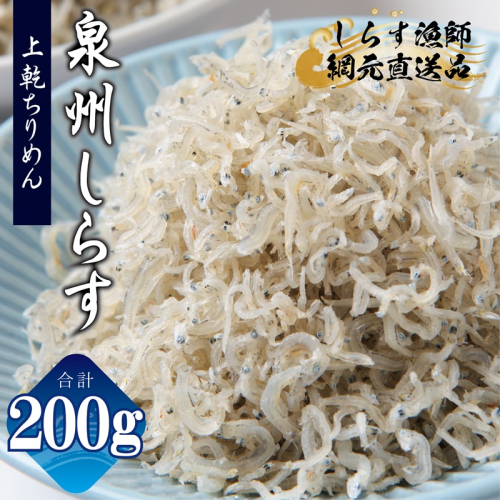 【お試し】上乾ちりめんしらす 200g【小分け 100g×2P シラス しらす sirasu 海鮮 人気 おすすめ 産地直送】 G2907 2190202 - 大阪府泉佐野市
