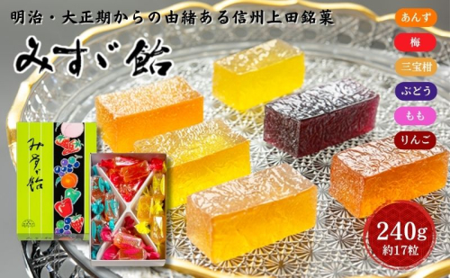 みすゞ飴箱入　小　銘菓 林檎 ゼリー 和菓子 お菓子 菓子 スイーツ りんご 長野 信州 2190789 - 長野県上田市