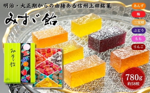 みすゞ飴箱入　中大　銘菓 林檎 ゼリー 和菓子 お菓子 菓子 スイーツ りんご 長野 信州 2190791 - 長野県上田市