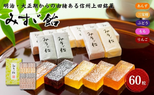 みすゞ飴和紙60粒　銘菓 林檎 ゼリー 和菓子 お菓子 菓子 スイーツ りんご 長野 信州 2190796 - 長野県上田市