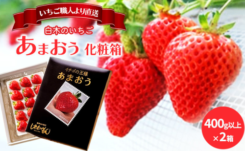 いちご 1月配送 しあわせもん あまおう 化粧箱 2箱 いちご職人 白木のいちご イチゴ 苺 果物 デザート ※配送不可：沖縄・離島 2193673 - 福岡県大刀洗町