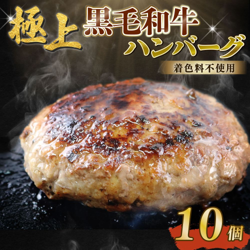 自家製 手作り 黒毛和牛ハンバーグ 約90g×10個 総計約900g ハンバーグ 国産 牛肉 100％ 【(有)山重食肉】（室戸海洋深層水塩使用） 2194655 - 高知県室戸市