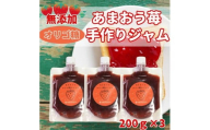 いちごジャム 無添加 あまおうとオリゴ糖のジャム 200g×3袋 手作り 国産 チューブ パウチ入り