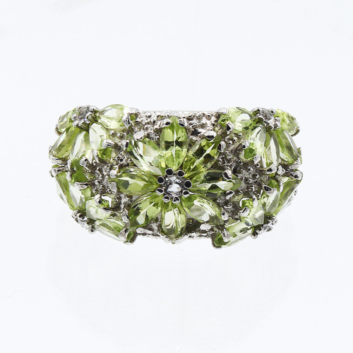 ペリドット リング ４.0ct SV925 (12505) 指輪 リング ペリドット ホワイトトパーズ シルバー ジュエリー アクセサリー 山梨県 甲斐市 BR-72 2195555 - 山梨県甲斐市