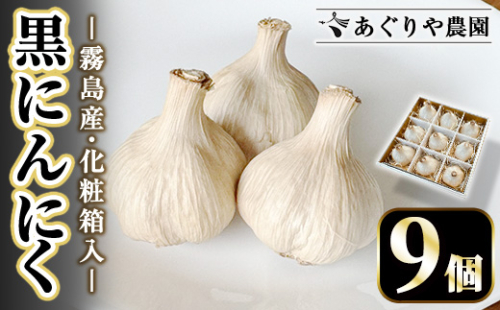K-601 <化粧箱入り> 黒にんにく詰め合わせ(9個入り) 【あぐりや農園】 霧島市 国産 霧島産 ニンニク 詰合せ 受注生産 加工品 野菜 ギフト 贈答 プレゼント 2195993 - 鹿児島県霧島市