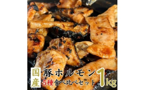 国産ホルモン5種　合計1kg　食べ比べセット（使いやすい200g×5パック）□ 2196217 - 静岡県静岡市