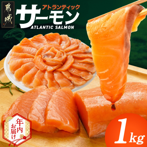 【年内お届け】アトランティックサーモン1kg≪2025年12月15日～31日お届け≫_MJ-M301-HNY 2196278 - 宮崎県都城市