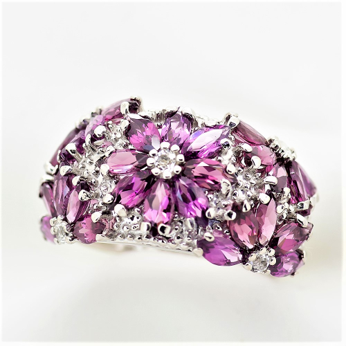 ロードライトガーネット リング 4.0ct SV925 (12505) 指輪 リング ロードライトガーネット ホワイトトパーズ シルバー ジュエリー アクセサリー 山梨県 甲斐市 BR-73 2197137 - 山梨県甲斐市