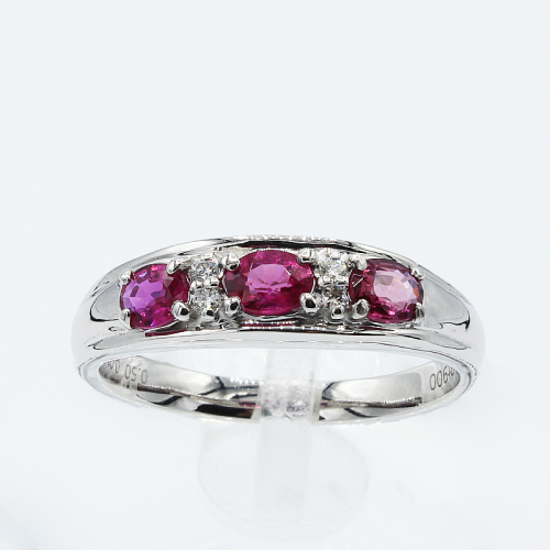 ルビー リング 0.5ct Pt900 (12527) 指輪 リング ルビー プラチナ ダイヤモンド ジュエリー アクセサリー 山梨県 甲斐市 BR-74 2197237 - 山梨県甲斐市