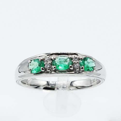 エメラルド リング 0.5ct Pt900 (12527) 指輪 リング エメラルド プラチナ ダイヤモンド ジュエリー アクセサリー 山梨県 甲斐市 BR-76 2197394 - 山梨県甲斐市