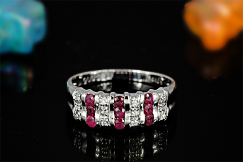 ルビー リング 0.3ct Ag900[Pt100] (12514) 指輪 リング ルビー プラチナ ダイヤモンド ジュエリー アクセサリー 山梨県 甲斐市 BR-77 2197401 - 山梨県甲斐市