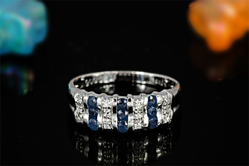 サファイア リング 0.3ct Ag900[Pt100] (12514) 指輪 リング サファイア プラチナ ダイヤモンド ジュエリー アクセサリー 山梨県 甲斐市 BR-78 2197432 - 山梨県甲斐市