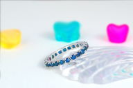 サファイア フルエタニティ リング K10WG/K10YG/K10PG (12518) 指輪 リング フルエタニティ リング サファイア K10 ホワイトゴールド イエローゴールド ピンクゴールド ジュエリー アクセサリー 山梨県 甲斐市 BR-82