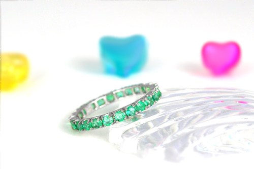 エメラルド フルエタニティ リング K10WG/K10YG/K10PG (12518) 指輪 リング エメラルド ホワイトゴールド イエローゴールド ピンクゴールド フルエタニティ リング ジュエリー アクセサリー 山梨県 甲斐市 BR-83 2199052 - 山梨県甲斐市