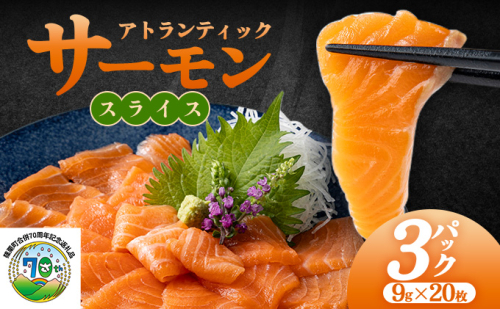 アトランティックサーモンスライス　20枚×3pc入り 2199345 - 福岡県篠栗町