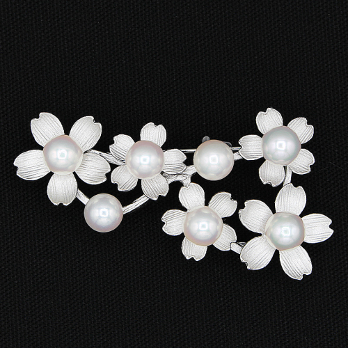 アコヤ真珠 パール ブローチ 7mm 7個付　SV925 (25398) ブローチ アコヤ真珠 パール SV925 シルバー ジュエリー アクセサリー 山梨県 甲斐市 BR-96 2200713 - 山梨県甲斐市
