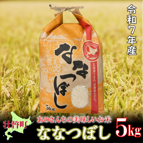 【令和7年産新米】<10月上旬よりお届け>あのさんちの美味しいお米 ななつぼし 精米5kg SBTL018 2202233 - 北海道壮瞥町