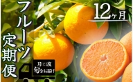 湯の花 みかんメインで贈るフルーツ12回の定期便　【みかん 果物 フルーツ 旬 柑橘 甘い 新鮮 定期便】