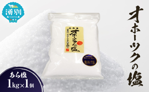 オホーツクの塩 1kg×1個 あら塩 [ 国産 塩 オホーツク 手作り おにぎり 料理 ] 2202436 - 北海道湧別町