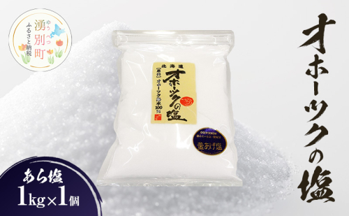 オホーツクの塩 1kg×1個 あら塩 [ 国産 塩 オホーツク 手作り おにぎり 料理 ] 2202436 - 北海道湧別町