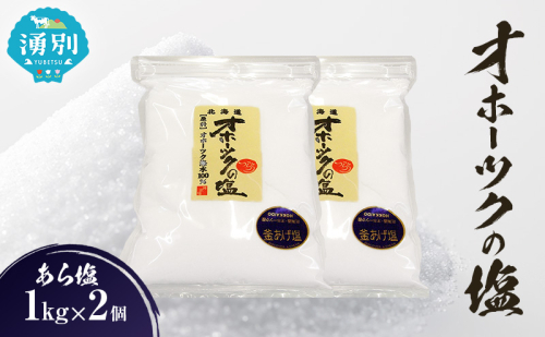 オホーツクの塩 1kg×2個 あら塩 [ 国産 塩 オホーツク 手作り おにぎり 料理 ] 2202437 - 北海道湧別町