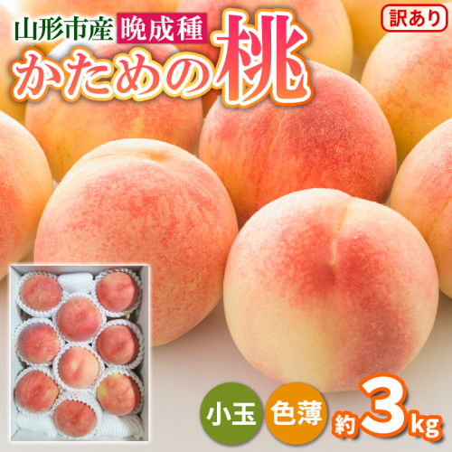 かための桃 晩成種 約3kg (7～12玉) 小玉 色薄 訳あり[伊達白桃 さくら白桃 白根白桃] FY25-297 2202599 - 山形県山形市