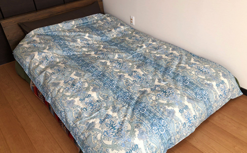 ダウンエッセンス(ポリエステル)冬掛布団1.8kg シングル1枚(色：緑系) 2202974 - 北海道滝川市
