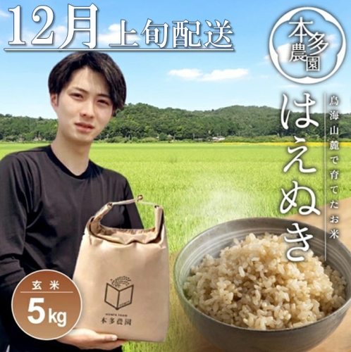 SB0741　12月上旬配送／令和7年産【玄米】特別栽培米 つや姫　5kg 農家直送 HO 2203067 - 山形県酒田市
