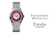 自動巻き腕時計 Futaba / Scarlet Red | 自動巻き 機械式 腕時計 34mm  日本製ムーブメント ユニセックス メンズ レディース 男性用 女性用