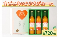 まごころみかんジュース 果物 フルーツ みかん みかんジュース オレンジジュース ジュース セット 詰め合わせ 3本 三重県 御浜町