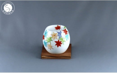 有田焼 茶香炉〈紅葉尽し文〉【赤絵白磁硯処 雪月花】手描き 伝統工芸 香炉 赤絵 インテリア  80000円 8万円 A80-53 2203869 - 佐賀県有田町