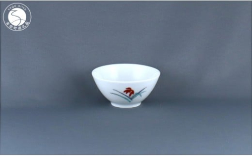 有田焼 姫碗〈蘭文〉【赤絵白磁硯処 雪月花】食器 器 うつわ お茶碗 おちゃわん 30000円 3万円 A30-583 2203872 - 佐賀県有田町