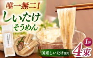 しいたけ素麺 1袋（4束）▼ソーメン  素麺 麺  麺類  椎茸  シイタケ  桂川町/オドラ株式会社 [ADBA016]