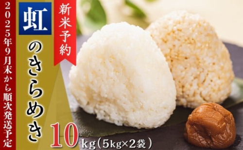  令和7年産  新米 にじのきらめき 10kg ( 5kg × 2袋 )【 2025年9月末頃から順次発送 】【 茨城県下妻市産 】【 米 お米 白米 にじのきらめき 10kg ご飯 こめ 甘い お米 真空パック 茨城県産 令和7年産 新米 予約 先行予約 】 2208905 - 茨城県下妻市