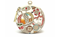 【文庫屋大関】マカロンポーチ ソーイング【皮革工芸品】 ポーチ ミニポーチ 小物入れ アクセサリー入れ イヤホン入れ 収納 保管ケース 手のひらサイズ  本革 革 皮革 工芸品 工芸 雑貨 ギフト プレゼント 日本製 東京 [№5619-2244]