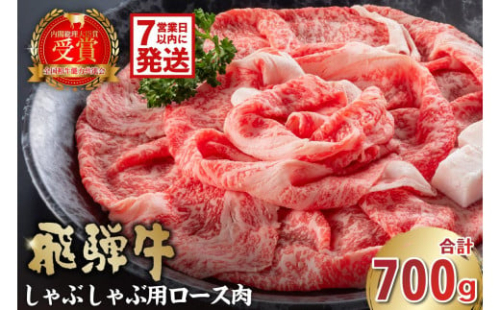 【7営業日以内発送】飛騨牛　しゃぶしゃぶ用（ロース700ｇ）【岐阜県 可児市 お肉 肉 牛肉 ロース肉 和牛 ブランド牛 ブランド和牛 柔らかい 濃厚 霜降り 旨味 しゃぶしゃぶ 冷凍 お取り寄せ グルメ 】