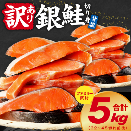 銀鮭 切り身 5kg【32-45切れ TVで紹介 訳あり サイズ不揃い 海鮮 魚介 鮭 さけ しゃけ お弁当 簡単調理 家計応援 まとめ買い】 G2998 2210940 - 大阪府泉佐野市