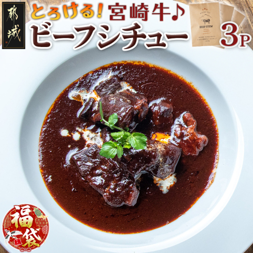 【福袋★2026】とろける宮崎牛ビーフシチュー3パックセット_AA-H301-F2026 2214532 - 宮崎県都城市