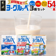 ◆期間限定◆ヨーグルッペプレーン&いちご&フルーツミックス54本セット