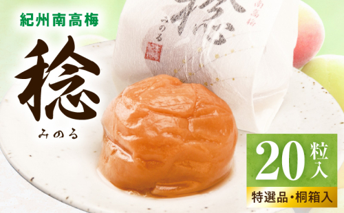 SF1028_紀州南高梅「稔」20粒入 2215587 - 和歌山県湯浅町