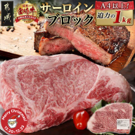[☆クリスマス☆]宮崎牛サーロインブロック(1kg)≪12月20日〜23日お届け≫_38-N401-OJX