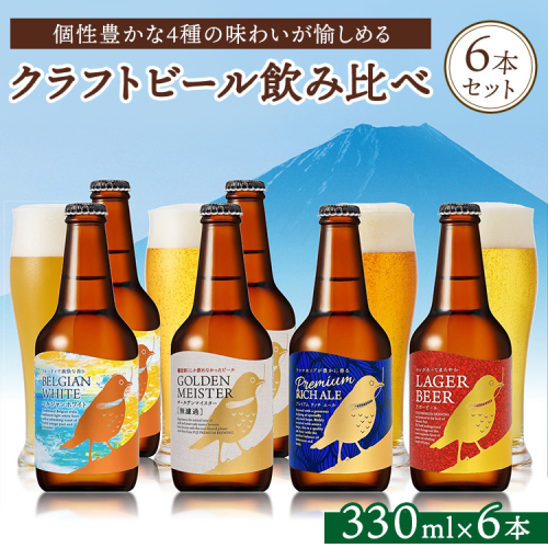 クラフトビール飲み比べ6本セット［B-GW2LP1］　※北海道、沖縄、離島への配送不可 2217666 - 静岡県御殿場市