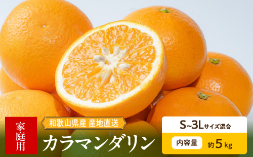 ZE6503_【2026年先行予約】和歌山県産　カラマンダリン　5kg　家庭用 2218079 - 和歌山県湯浅町