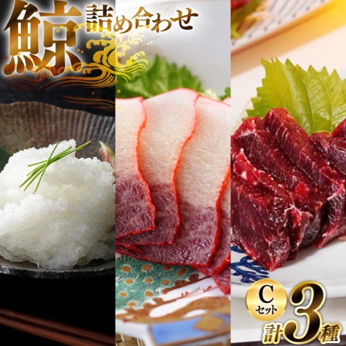 AJ151 美味しい 鯨 3種詰め合わせCセット 計370g( 背肉 ベーコンスライス オバ ) [ くじら クジラ 鯨肉 湯引き 簡単調理 おつまみ 肴 珍味 日野商店 長崎県 島原市 ] 2218541 - 長崎県島原市