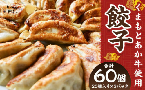 くまもと あか牛 100％ 餃子 60個 (20個入り×3) ぎょうざ 2218989 - 熊本県益城町