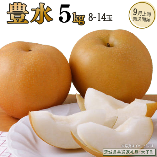 豊水 約5kg (8～14玉)【2026年9月上旬発送開始】(茨城県共通返礼品：大子町) 梨 なし 果物 くだもの フルーツ 2221675 - 茨城県牛久市