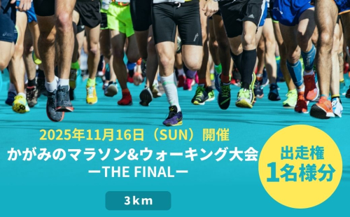 2025年 かがみのマラソン＆ウォーキング大会-THE FINAL-［3kmの部 出走権（1名）］【045-a003】 2221682 - 岡山県鏡野町