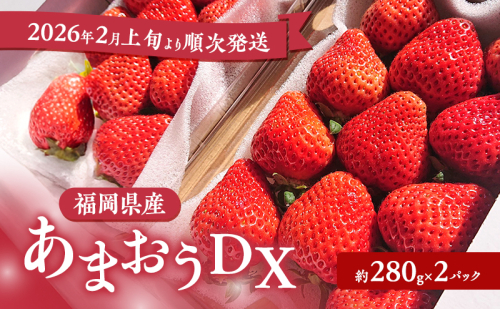 あまおう 【2026年2月上旬より順次発送】あまおうDX 約280g×2パック イチゴ 苺 いちご 果物 福岡県産 ※配送不可:離島 2226678 - 福岡県大刀洗町