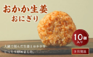 【2025年9月発送】 おかか生姜おにぎり（10個入り） 110g×10個 冷凍 お握り おむすび 手作り 贈答品