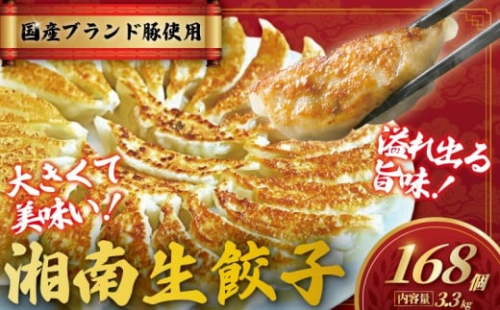 餃子 ぎょうざ 168個 (42個 × 4 パック) 肉汁たっぷり 大きい 国産 ブランド豚 ルイビ豚 小分け 豚肉 野菜 湘南餃子 肉 湘南ぎょうざ 焼き餃子 gyouza ギョーザ 冷凍餃子 生餃子 冷凍 ご飯 おかず 冷凍食品 中華 おつまみ 簡単調理 時短 簡易包装 手作り餃子 サノフーズ 神奈川 湘南 藤沢